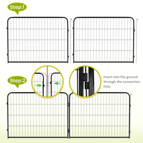 image for BestPet | Dog Playpen Extender | 24 Inch, 4 Panels | Heavy Duty Metal 