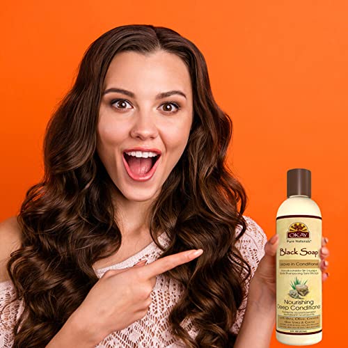Okay African Black Soap Leave In Conditioner, 8 Fluid Ounce #TOP4
