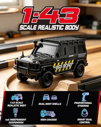 Image of ARRIS 1 /43 Micro Desktop RC Crawler 4WD with Full Proportional Control