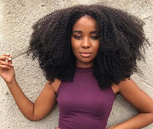 Brazilian Afro Kinky Curly Human Hair 8-22inch 4B4C 1 Bundle 100g Cabello humano rizado afroamericano rizado (1 bundle 18inch, natural black)