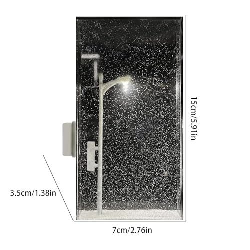 Lámpara navideña iluminada con efecto de noche nevada y piezas DIY, pack de 2 7