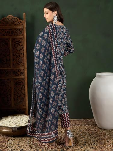 Image of SHIENZY Cotton Blend Kurta Set for Women