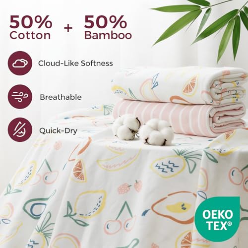Image of Momcozy Baby Towel with Hooded - Ultra Soft & Absorbent Large Bath Towel Set for Comfort & Gentle on Baby's Skin - Shower Gift & Bath Essential & Baby Registry Search for Newborn,Infant,Toddler,Kids
