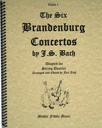 Six Brandenburg Concertos for String Quartet (2 Violins, Viola, & Cello)      Sheet music