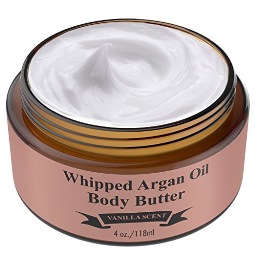 The Gentlemen's Whipped Argan Oil Body Butter Cream - Make Your Skin Soft & Silky Smooth - Has Restorative And Antioxidant Properties - No Parabens - Vanilla Scent