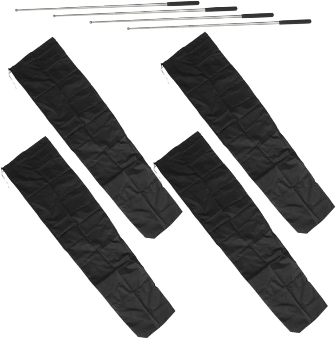 4pcs Oxford Cloth Outdoor Umbrella Covers Parasol Protectors for Patio and Garden Fits up to Umbrellas Convenient Protective Sleeves