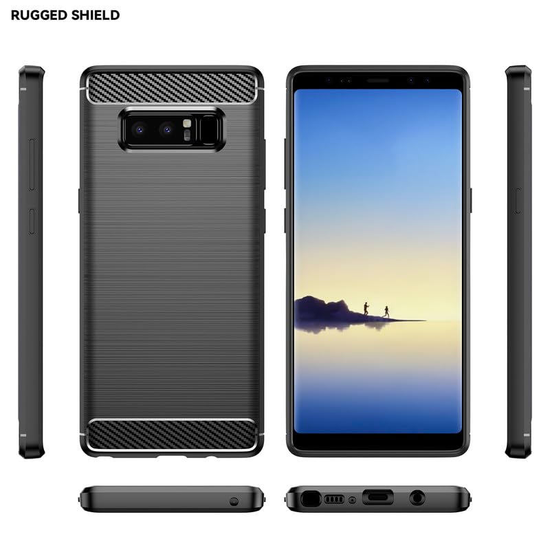 Image of Hybrid Carbon Fiber Back Case for Samsung Galaxy Note 8 (Black)