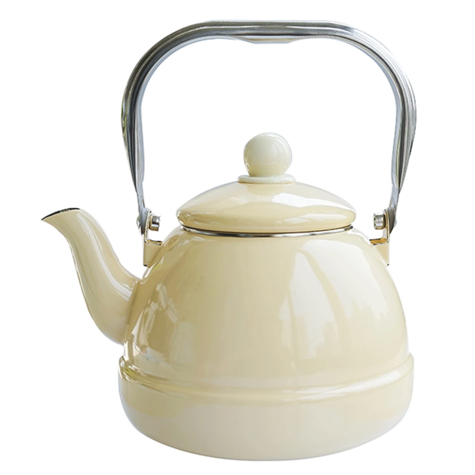 Hervidor de té, esmalte hervidor amarillo