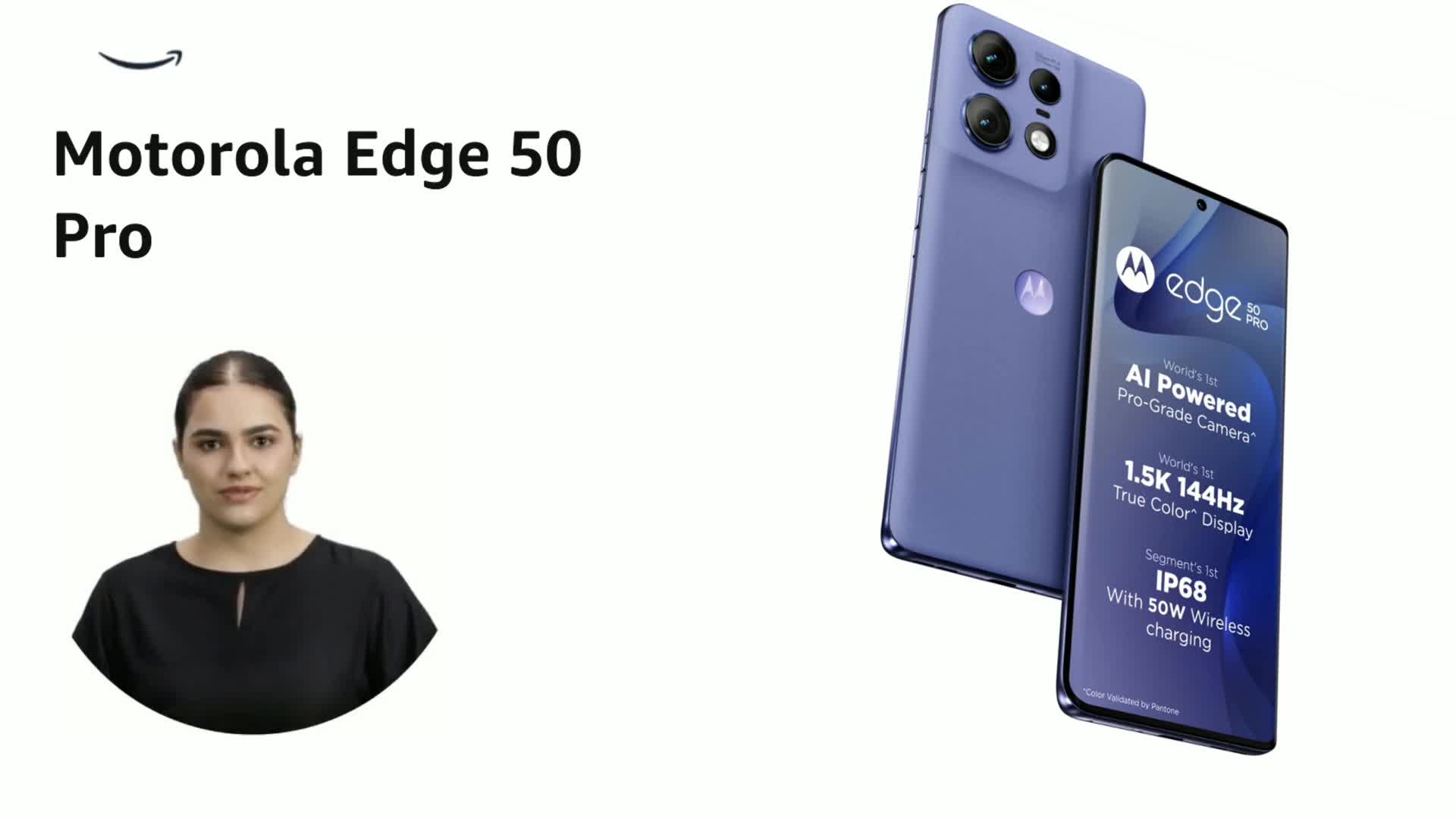 Motorola Edge 50 Pro (Luxe Lavender, 8GB RAM, 256GB Storage