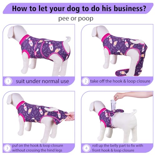 Combinaison pour chien PetWarm violette S pour soigner votre compagnon - 7
