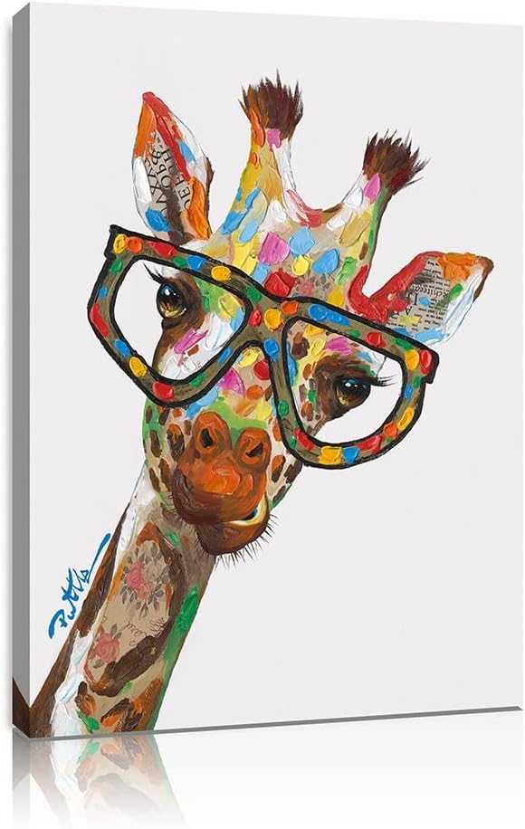 Amazon.co.jp: ForJoy キリン装飾絵 手塗り 面白いキリン