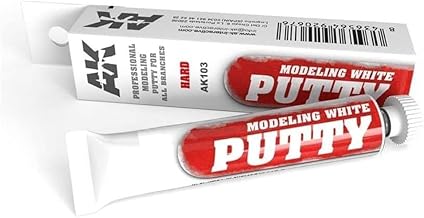 AK INTERACTIVE : Stucco Per Modellismo A Pasta Bianca Super Duro (20ml. / 39Gr.)