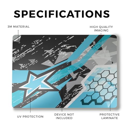 Image of Laptop Skin Compatible with Alienware M18 R2 (2024) - Grunge Cyan - Premium 3M Vinyl Protective Wrap Decal Cover - Easy to Apply | Crafted in The USA by MightySkins