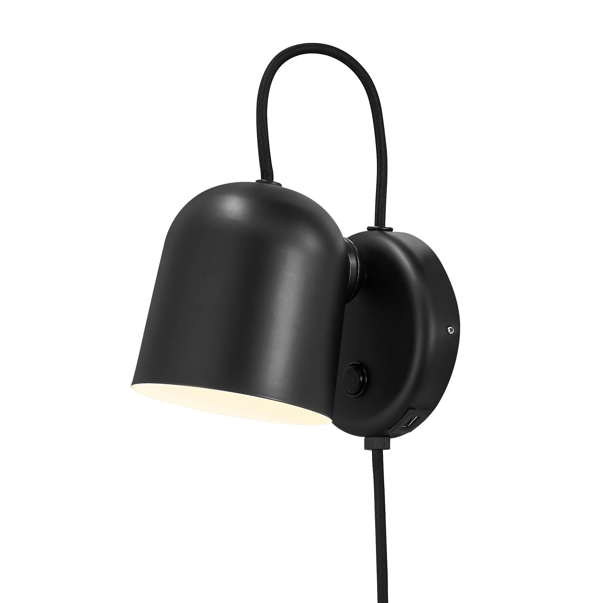 Nordlux Angle Wall Light Black Metal Bedroom GU10 Switch Plug in/Mains