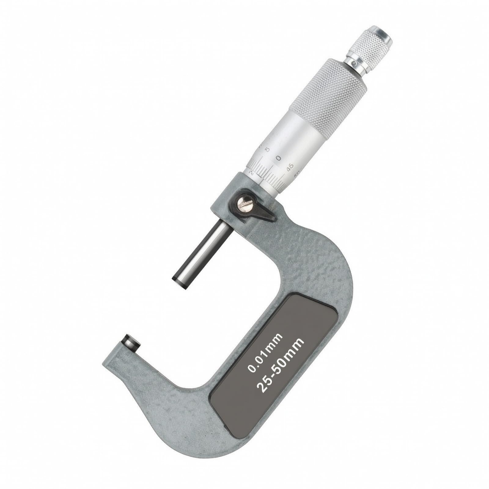 MERIGLARE Micrómetro Exterior Mecánico Resolución 0,01 Mm Micrómetro con en Forma C Preciso Calibrador Deslizamiento para Técnicos, Maquinado, 25-50mm
