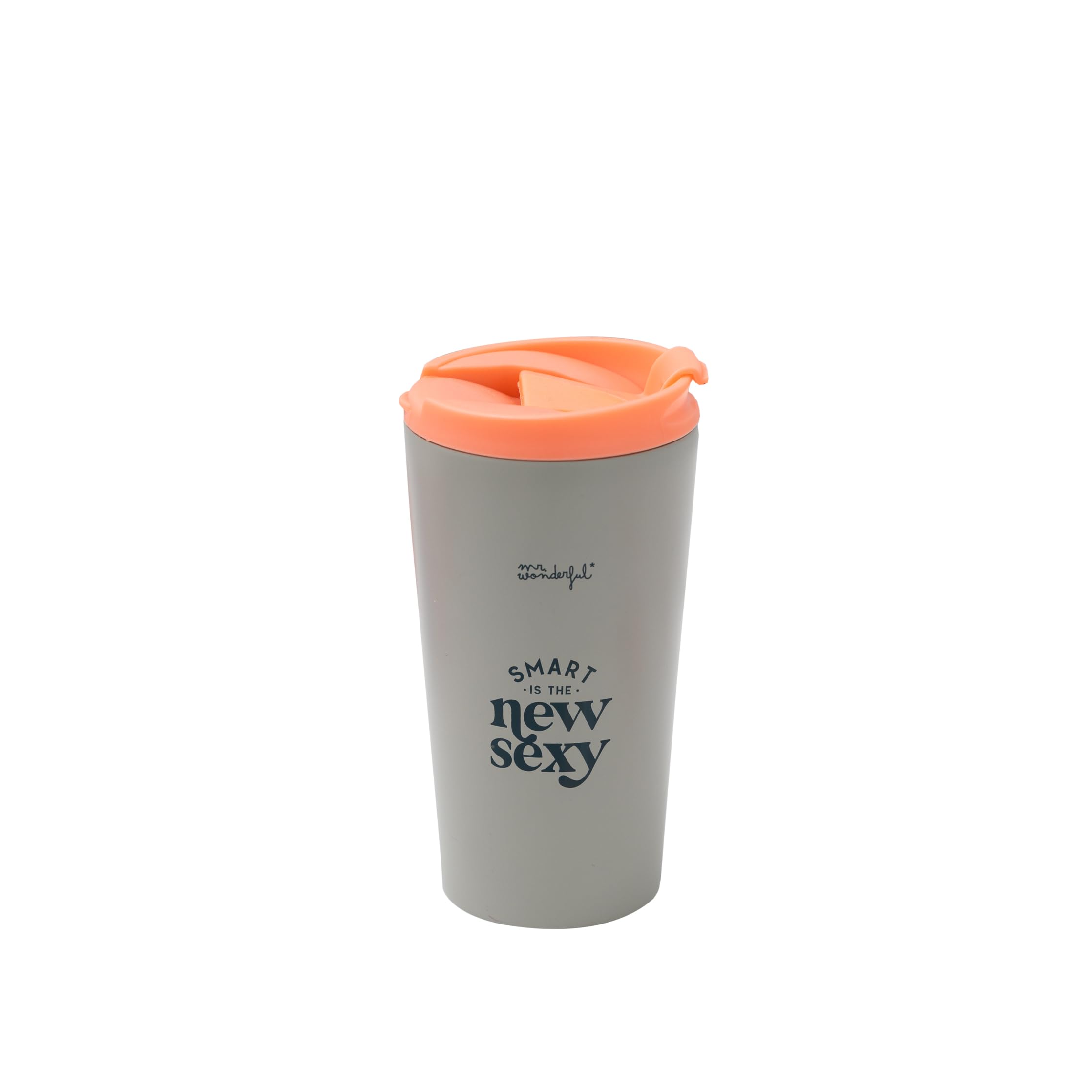 Mr.Wonderful - Thermal Take Away Mug - Smart is The New Sexy - Made of Stainless Steel Double Walled - Keeps Heat and Cold