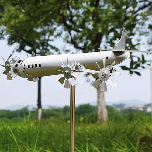 Magccby B-29 Super Fortress Wind Spinner，Personalized Metal Windmill Wind Energy Wind Sculpture Airplane Wind Spinner Wrought Iron Windmill For Yard Garden Patio Sculpture Wind Spinner #TOP4