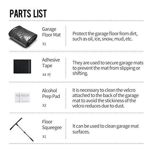 Welkin Containment Mat,(7'9" X 16'),Non-Slip Garage Floor Mat - Heavy Duty Waterproof Protection From Snow, Rain And Mud For Cars #TOP7