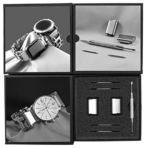 Link- watch adapter compatible with LEATHERMAN TREAD - Stainless Steel (Lug size 26mm, Stainless Steel, TREAD)