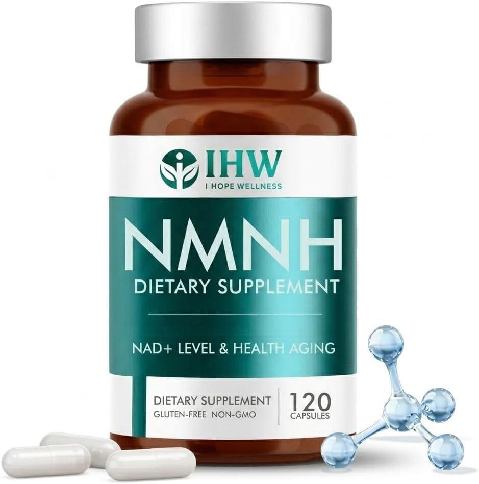 NMNH, 1000MG Kapseln Hochdosiert, Hochreines NAD-Ergänzungsmittel, Anti-Aging, für zelluläre Energie &amp; antioxidative Unterstützung, 120 vegane Kapseln