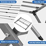 Rainberg 3-Tier Extendable Clothes Airer Indoor Outdoor – Slimline Drying Rack, Space Saving Washing Line, Rust-Resistant, Non-Slip Feet, Heavy-Duty Design, Expands 42-73cm Wide. - Image 4