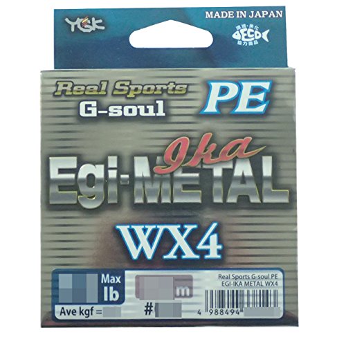 YGK P.E Line G-Soul EGI Metal WX4 Eging Line 180m P.E 0.4 , 8 lb (8211) by YGK