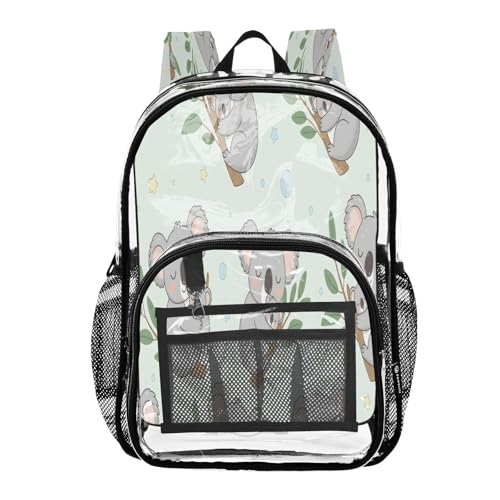 Mochila transparente escolar resistente con bolsillos para el trabajo