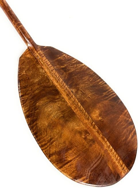 Tikimaster Liquid Magma Curly Koa Outrigger Paddle 50 in T-Handle | #koa7243