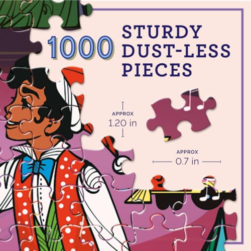 Image of eeBoo Christmas in Brooklyn 1000 Piece Square Jigsaw Puzzle, 23 inch x 23 inch