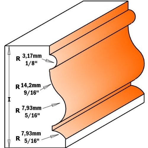 CMT Orange Tools 955,902,11-Fraise pour moulure à rodam. hm s 12 d 41 x 27