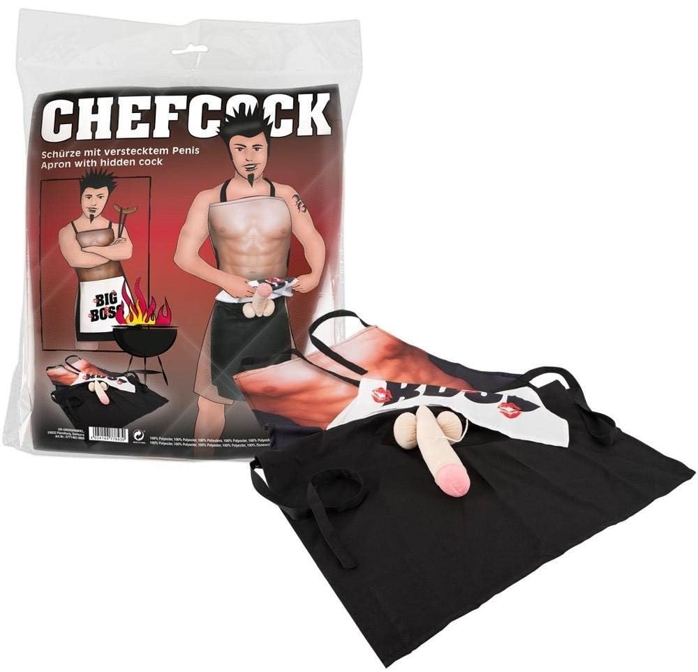 Orion ChefCock - Grembiule da cucina per Uomo con Fallo in Peluche che si Alza