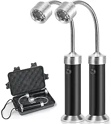 Pacote com 2 Luzes Magnéticas, Lanterna a Pilha, Lanterna LED, Luzes LED Magnéticas para Churrasqueira, Acessórios para Churrasqueiras, Lanternas E Iluminação para Acampamento