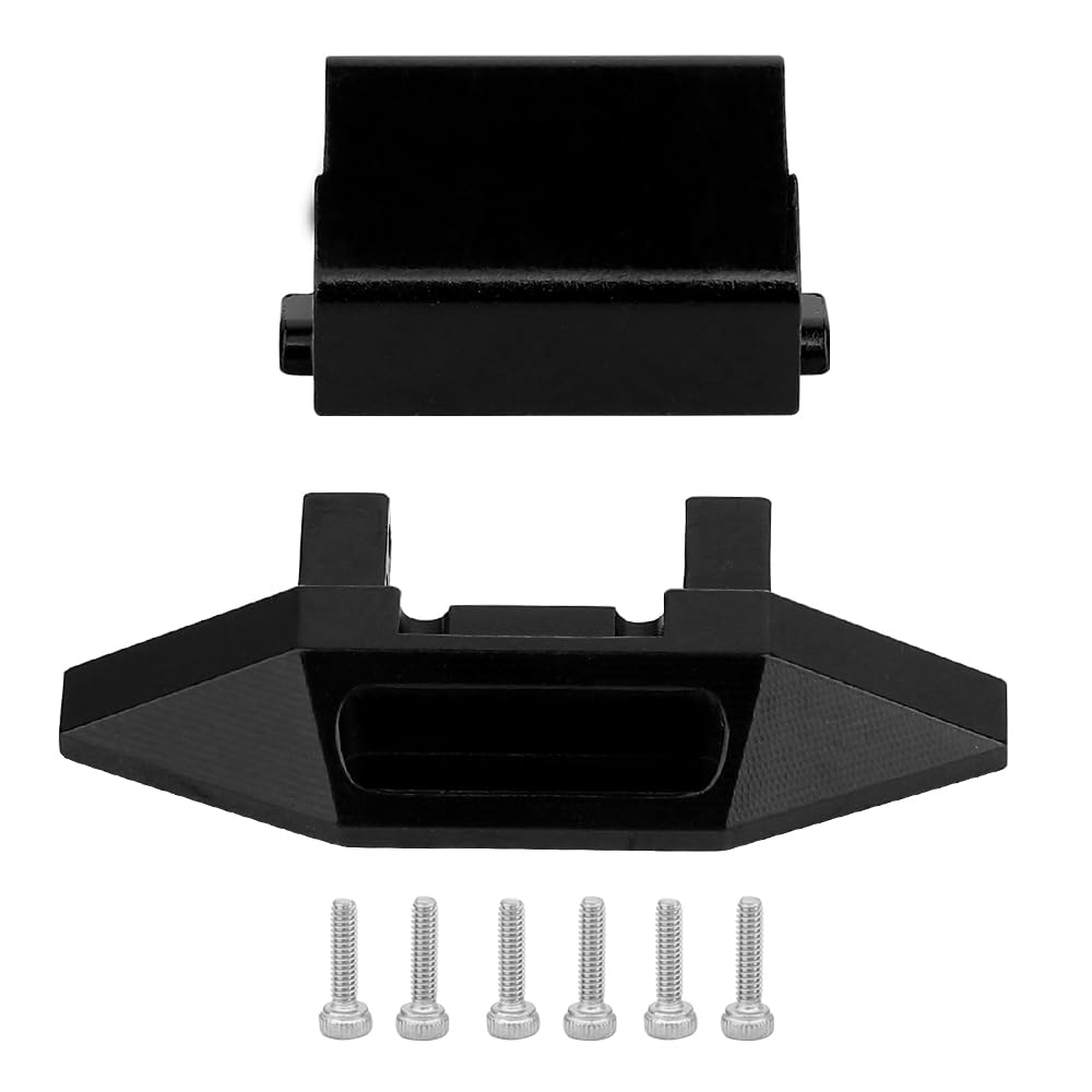 Pothyes Aluminum Front Bumper & Rear Mount for 1/18 Redcat Ascent-18 Stock Upgrade (black)