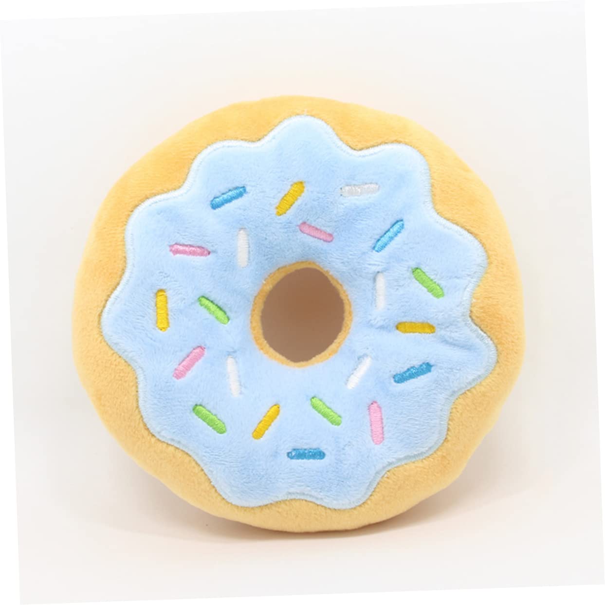 Beavorty 2 Set Di Giocattoli Interattivi Per Cani Peluche A Forma Di Ciambella Suono Squittio Giocattolo Da Masticare Per L'addestramento Dei Cuccioli 3 Pezzi * 2 Casuali