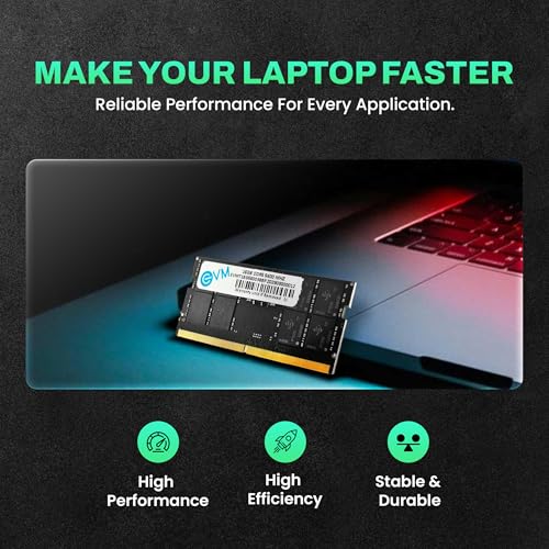 Image of EVM 16GB 5600 MHz High-Performance DDR5 Laptop RAM, Ultra-Fast Memory Upgrade, 288-Pin Long DIMM, 10-Year Warranty (EVMT16G5600S86P)
