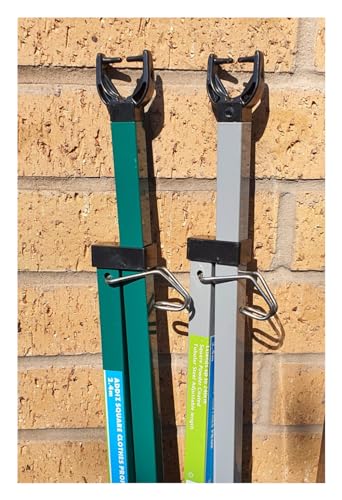 AAHO IT'S ALL ABOUT HOME 2.7m Green Telescopic Washing Line Prop – Galvanised Square Metal Clothes Line Support Pole, Extendable Outdoor Garden Laundry Airer, Heavy Duty Powder Coated, Pack of (1)