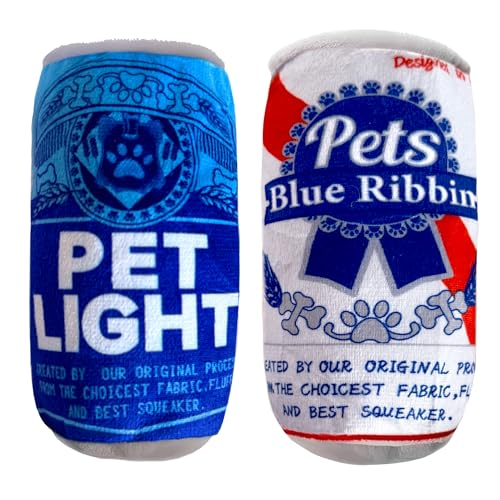 Juguete de peluche para perros con chirriador, pack 2