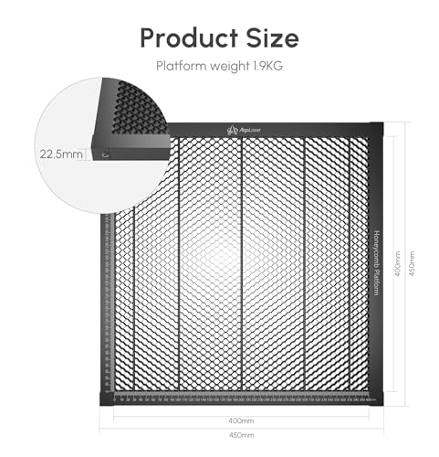 Image of Algolaser Honeycomb Laser Bed - 450x450mm Honeycomb Working Table - Aluminum Honeycomb Panel for Laser Engraver - Laser Engraving Accessories for Most Laser Engraver & Cutter Machine (15.7x15.7 in)