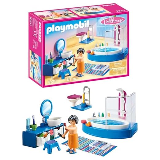 PLAYMOBIL Dollhouse 70211 Badezimmer, ab 4 Jahren