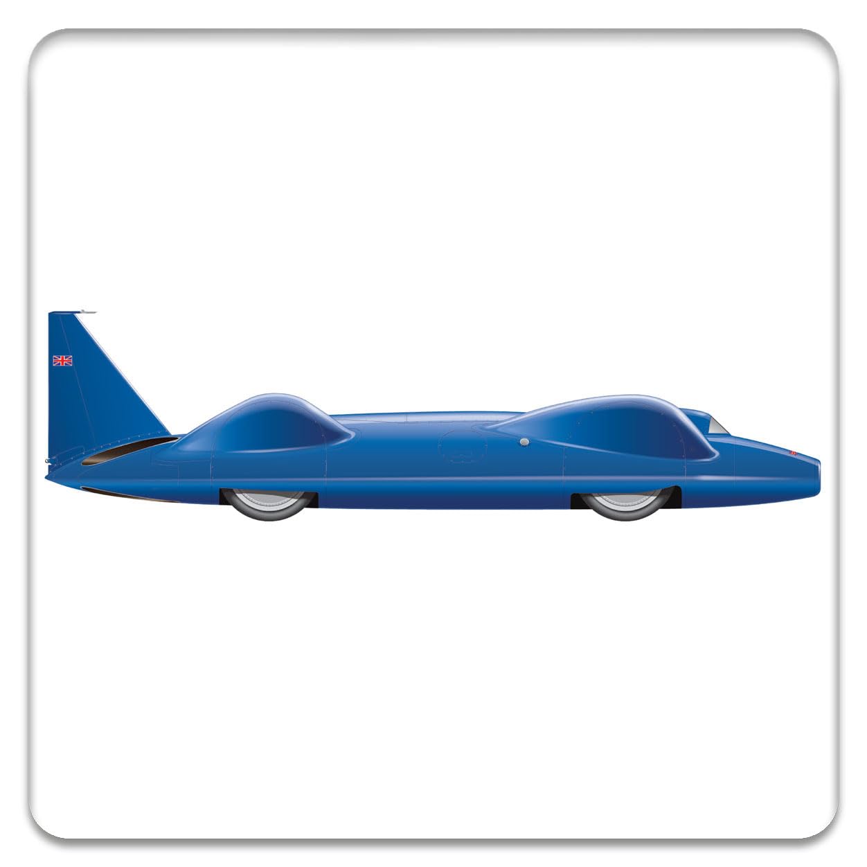 Bluebird Bamboo Drinks Coaster (One), For Aeronatical Enthusiasts, Blue & White, 10 x 10 cms
