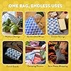 Beeswax Wrap Storage Bag by BeeBAGZ | Made In Canada | Reusable Food Storage Bags, Pack of 6, Plastic Free Biodegradable Food Wrap Alternative, Family Pack, 3 Small + 2 Medium + 1 Large, (Multicolors) #5