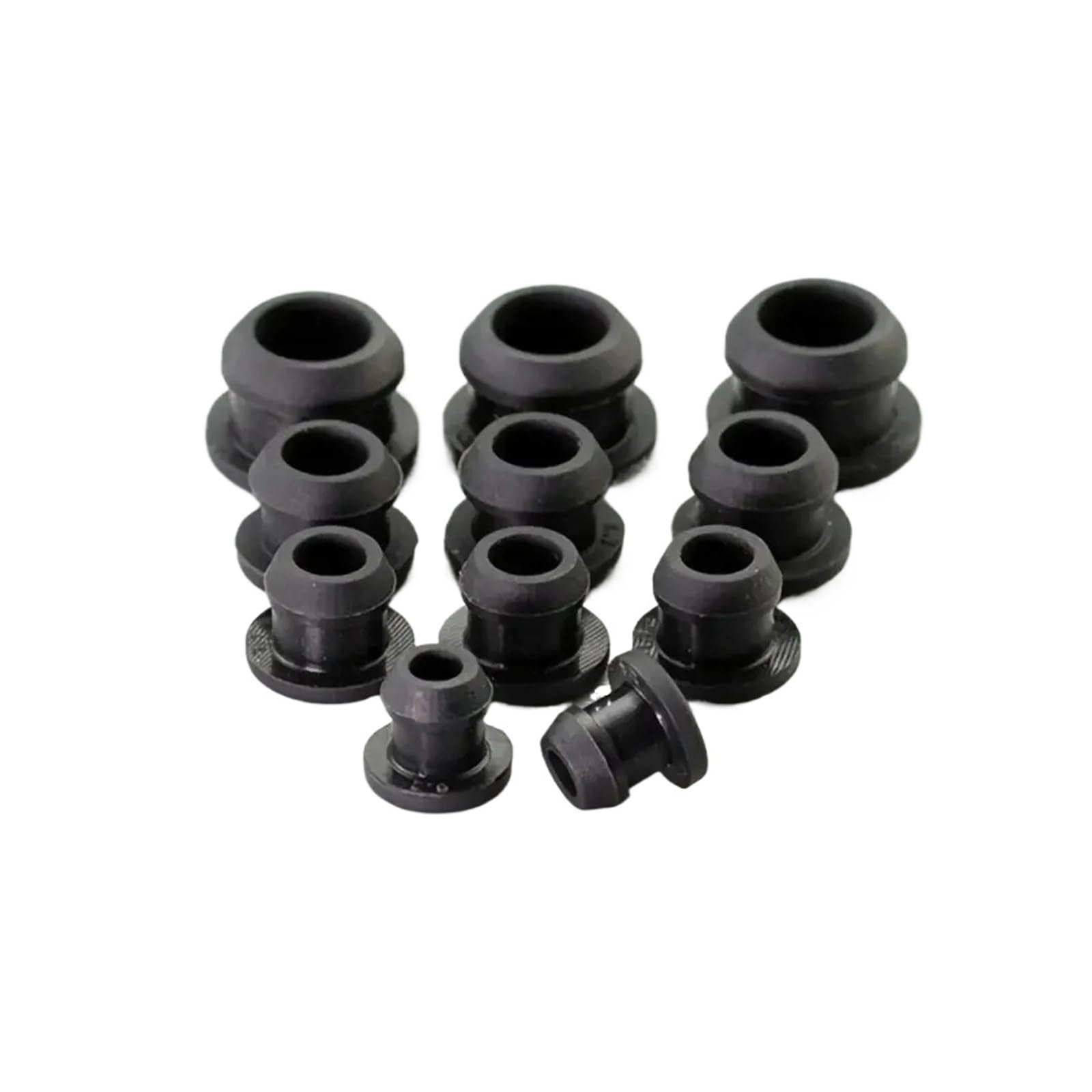 Czarna stożkowa pokrywa otworu z gumy silikonowej w kształcie litery T, 4,5 mm 5 mm 5,5 mm-50,6 mm, 10 sztuk (28 mm)