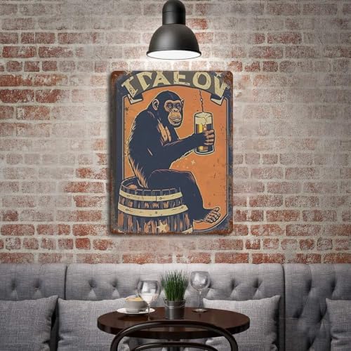 Affiche moderne pour maison et café rétro au design Monkey Beer - 4
