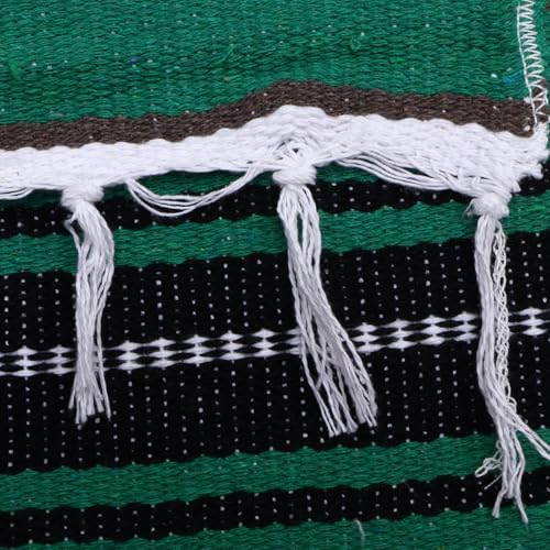 Manta gruesa mexicana verde para sofá y decoración de salas 6