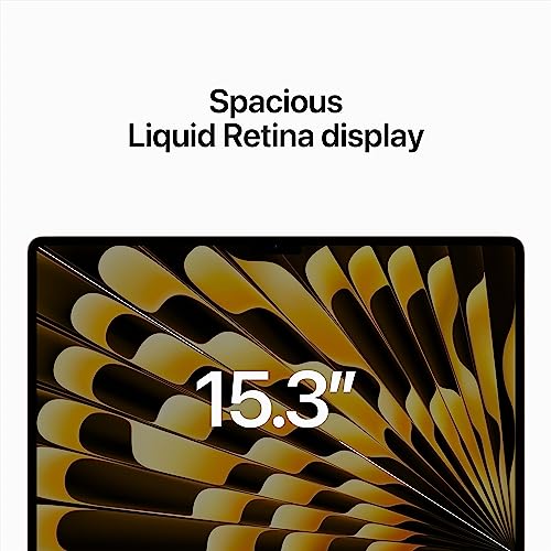 Image of 2023 Apple MacBook Air with Apple M2 Chip with 8-Core CPU /10-Core GPU (15-inch, 8GB RAM, 512GB SSD Storage) (QWERTY English) Starlight (Renewed)
