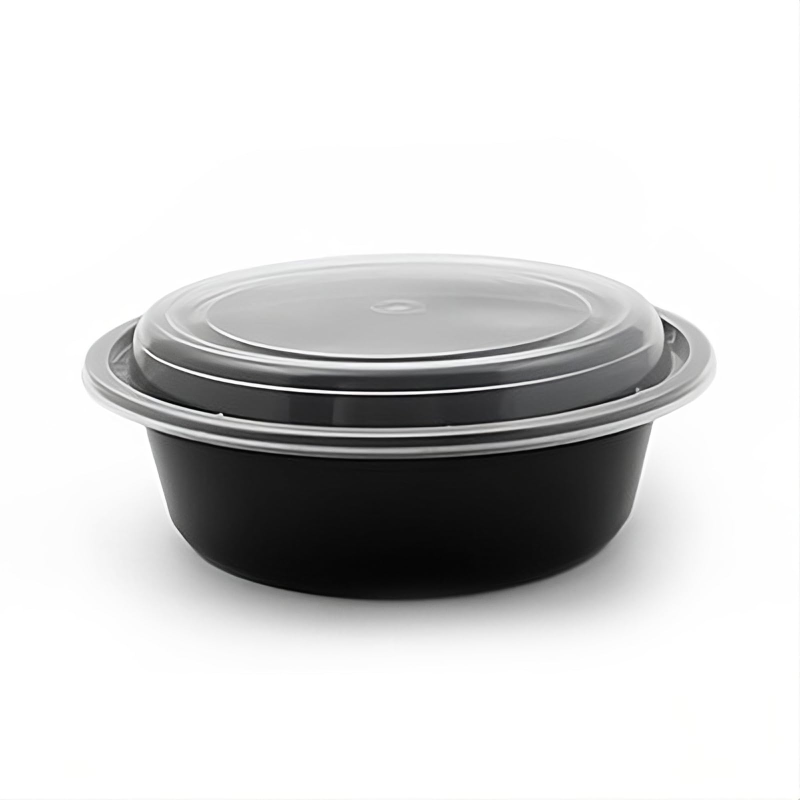 Recipientes de plástico para comida preparada de 32 onzas con tapas, 1 compartimento, sin BPA, aptos para microondas, recipientes de almacenamiento de alimentos con tapas para almuerzo, ensalada, caja