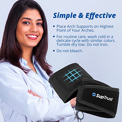 Suptrust Arch Support, Plantar Fasciitis Relief, Unisex Arch Relief Plus With Built-In Orthotic Support, Feet Pain Relief, Flat & Fallen Arches, High Arch, Flat Feet, One Regular Size Fits All #TOP4