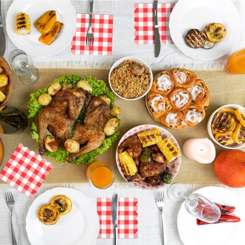 120pcsredginghamnapkinsdisposableredandwhitecheckerednapkinsscallopedredbuffalonapkinspaperplaidnapkinsforsummerpicnicbarbecuebabybridalshower5x5inches Urban Country Home Decor 120 pcs red gingham napkins disposable red and white checkered napkins scalloped red buffalo napkins paper plaid napkins for summer picnic barbecue baby bridal shower5 x 5 inches urban country home decor