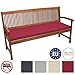 Produktbild Beautissu Bankauflage Base BK ca. 150x48x5 cm Bequeme Polster für Garten-Bank mit abnehmbarem Bezug in Rot & in div Farben wählbar