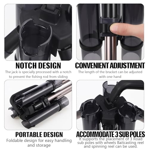 image for Gisafai Fishing Rod Carrier Surf Fishing Holder Foldable Pole Holder S